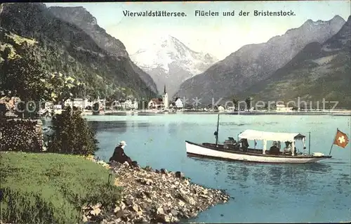 Flueelen UR mit Bristenstock Vierwaldstaettersee Kat. Flueelen