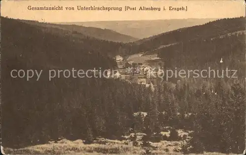 Altenberg Erzgebirge Gesamtansicht von Unterhirschsprung Kat. Geising