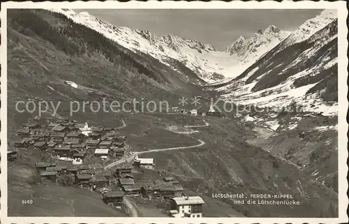 Loetschental Ferden Kippel und die Loetschenluecke Kat. Kippel