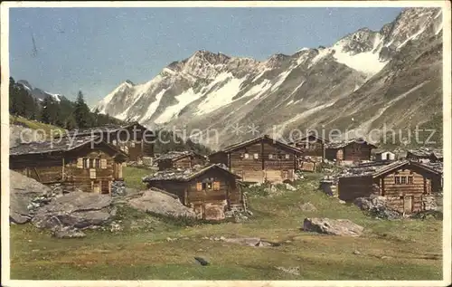 Loetschen Alp Fafler mit Sattelhorn und Schienhorn