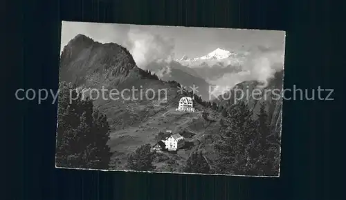 Riederfurka Hohfluh mit Riederhorn Matterhorn Weisshorn Kat. Riederalp