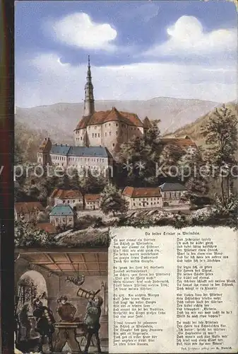 Weesenstein Schloss und Spruch Die beiden Trinker