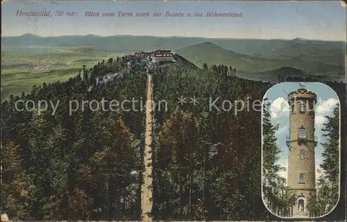 Hochwald Zittau Aussichtsturm Baude Kat. Zittau