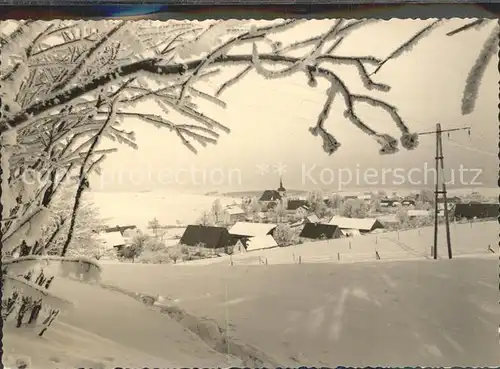 Johnsbach Osterzgebirge Winterpanorama Kat. Glashuette Sachsen
