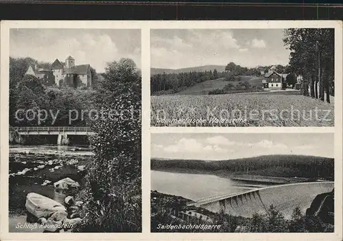 Rauenstein Saechsische Schweiz Schloss Saidenbachtalsperre  Kat. Struppen