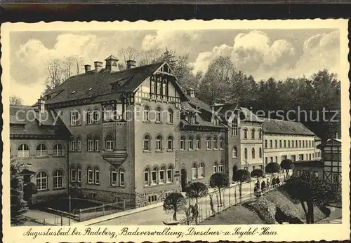 Augustusbad Liegau Badeverwaltung Dresdner  und Seydel  Haus