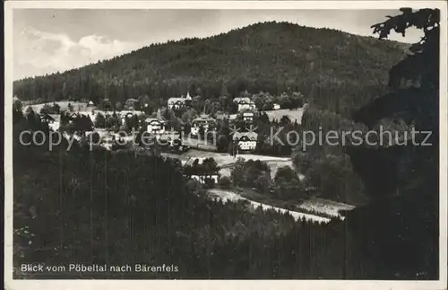 Poebeltal Baerenfels Kat. Schmiedeberg Osterzgebirge