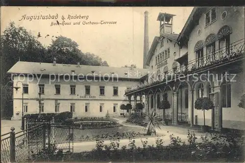 Augustusbad Liegau Badehaus und Kurhaus Terrasse