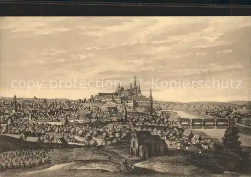 Alt Meissen Elbe Im Jahre 1650 Kat. Meissen
