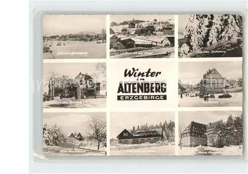 Altenberg Erzgebirge Kahleberg Geisingberg Raupennest Winterlandschaft Kat. Geising