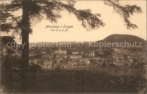 Altenberg Erzgebirge Panorama Blick zum Geisingberg Kat. Geising