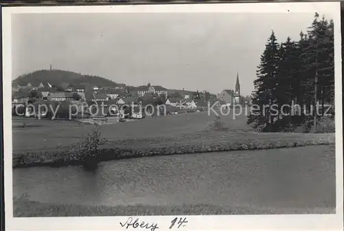 Altenberg Erzgebirge Ortsansicht mit Kirche und Geisingberg Kat. Geising