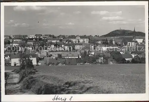 Altenberg Erzgebirge Ortsansicht mit Kirche und Geisingberg Kat. Geising