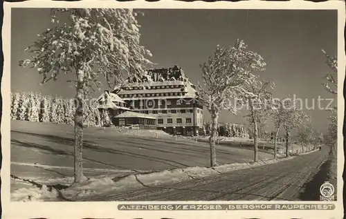 Altenberg Erzgebirge Berghof Raupennest im Winter Kat. Geising