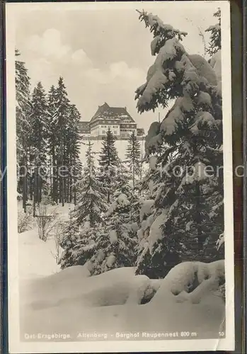 Altenberg Erzgebirge Berghof Raupennest Winterimpressionen Kat. Geising
