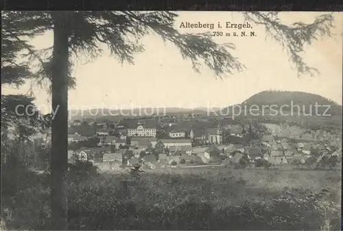 Altenberg Erzgebirge Panorama mit Blick zum Geisingberg Kat. Geising