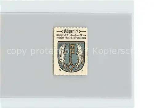 Koepenick Koenigreich Preussen Bezirk Potsdam Wappen Kat. Berlin