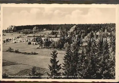 Georgenfeld Panorama Hoehenluftkurort Kat. Zinnwald Georgenfeld