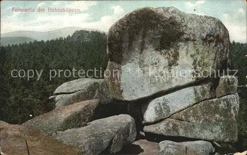 Hohneklippen Felspartie Kat. Wernigerode