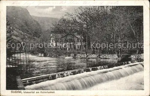 Bodetal Harz Wasserfall Hubertusbad Kat. Treseburg