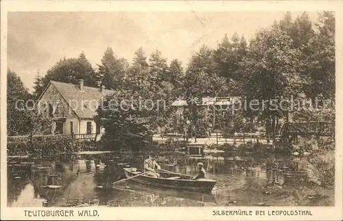 hf02916 Teutoburgerwald Silbermuehle bei Leopoldsthal Bootspartie Kategorie. Detmold Alte Ansichtskarten