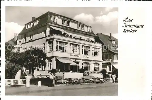 Travemuende Ostseebad Hotel Strandhaus Becker / Luebeck /Luebeck Stadtkreis