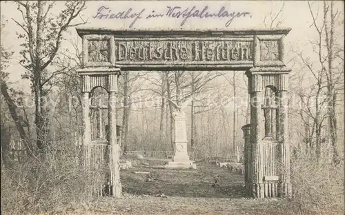 Westfalen Region Friedhof im Westfalenlager / Melle /Osnabrueck LKR