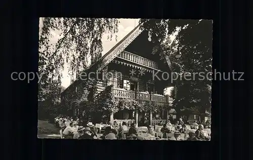 Wannsee Restaurant Blockhaus Nikolskoe Gartenterrasse Kat. Berlin