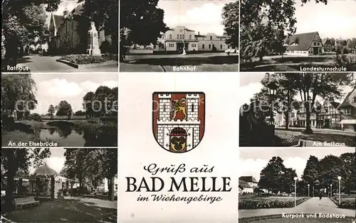 Bad Melle Osnabrueck Wappen Bahnhof Kurpark Badehaus Rathaus Kat. Melle