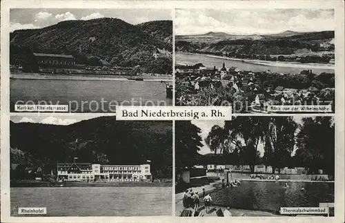 Bad Niederbreisig Kurhaus Rheinterrasse Wilhelmshoehe Thermalschwimmbad Rheinhotel Kat. Bad Breisig