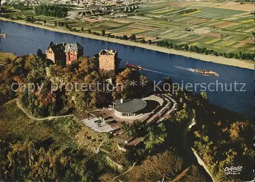 Bad Niederbreisig Burg Rheineck am Rhein Fliegeraufnahme Kat. Bad Breisig