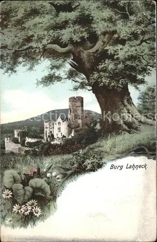 Burg Lahneck Kuenstlerkarte Kat. Alken