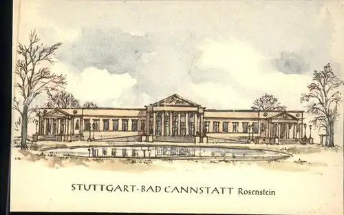 Cannstatt Rosenstein Schloss Kuenstlerkarte Kat. Stuttgart