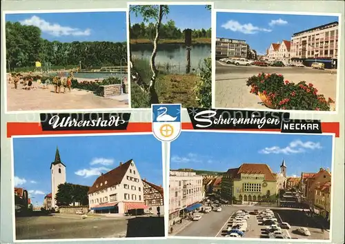 Schwenningen Neckar Schwimmbad Kirche Marktplatz / Villingen-Schwenningen /Schwarzwald-Baar-Kreis LKR