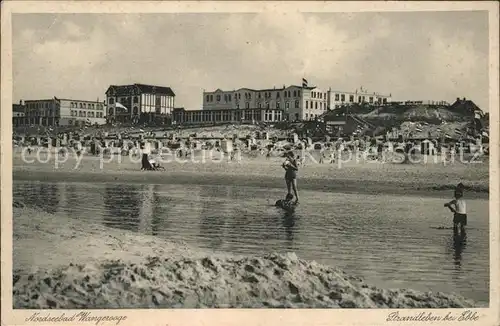 Wangerooge Nordseebad Strandleben bei Ebbe Kat. Wangerooge