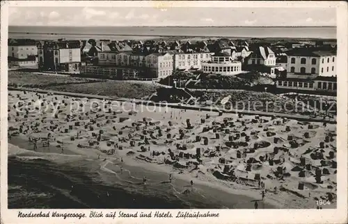 Wangerooge Nordseebad Strand und Hotels Fliegeraufnahme Kat. Wangerooge