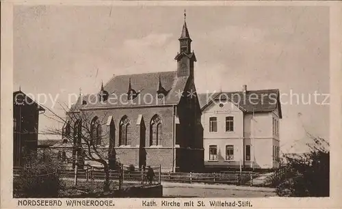 Wangerooge Nordseebad Katholische Kirche mit St. Willehad Stift Kat. Wangerooge