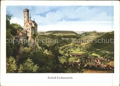 Lichtenstein Hohenstein Ernstthal Schloss Knuestlerkarte Kat. Hohenstein Ernstthal