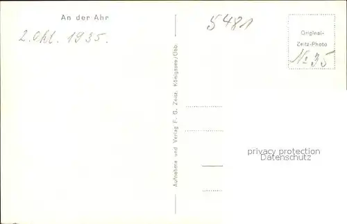 Foto Zeitz F.G. Nr. 1340 Altenahr Blick vom schwarzen Kreuz Kat. Berchtesgaden