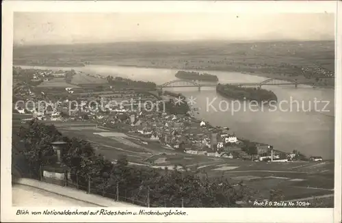 Foto Zeitz F.G. Nr. 1094 Ruedesheim Hindenburgbruecke  Kat. Berchtesgaden