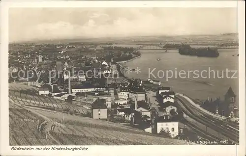 Foto Zeitz F.G. Nr. 1092 Ruedesheim Hindenburgbruecke Kat. Berchtesgaden