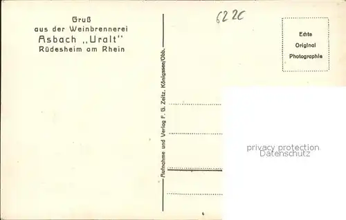 Foto Zeitz F.G. Nr. 1092 Ruedesheim Hindenburgbruecke Kat. Berchtesgaden