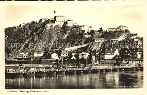 Foto Zeitz F.G. Nr. 1260 Koblenz Festung Ehrenbreitstein  Kat. Berchtesgaden