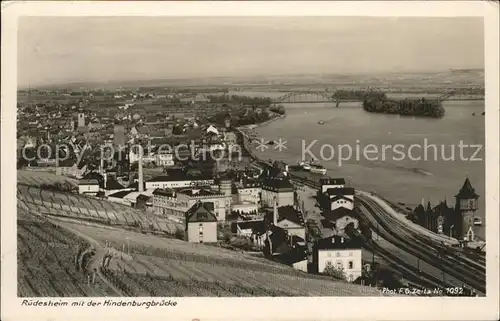 Foto Zeitz F.G. Nr. 1092 Ruedesheim Hindenburgbruecke  Kat. Berchtesgaden