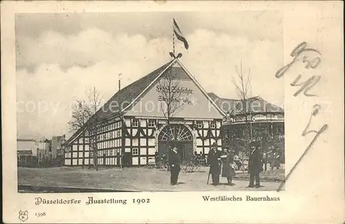 Ausstellung Industrie Gewerbe Kunst Duesseldorf 1902  Westfaelisches Bauernhaus  Kat. Duesseldorf
