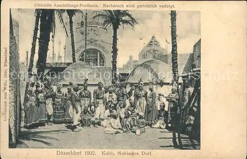 Ausstellung Industrie Gewerbe Kunst Duesseldorf 1902  Kairo Nubisches Dorf  Kat. Duesseldorf