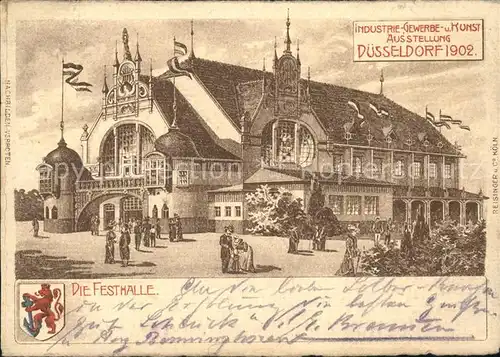 Ausstellung Industrie Gewerbe Kunst Duesseldorf 1902  Festhalle  Kat. Duesseldorf