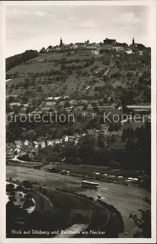 Rainbach Neckargemuend am Neckar Blick auf Dilsberg