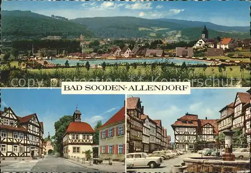 Allendorf Bad Sooden Panorama Teilansichten Brunnen Kat. Bad Soden am Taunus