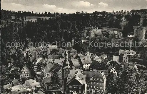 Monschau Montjoie Ortsblick mit Burg Kat. Monschau